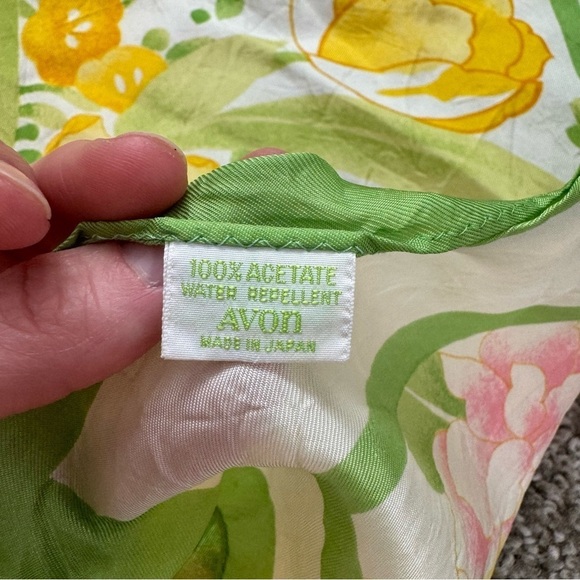 VTG Avon Floral Scarf Bright Colorful 90's Girly Dainty Burst of Spring - Picture 5 of 8